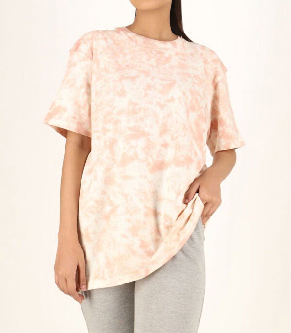 Flower Tie Dye Cotton Oversized Top for Women | TFC-WT-002