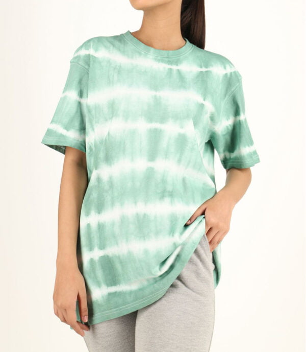 Flower Tie Dye Cotton Oversized Top for Women | TFC-WT-002