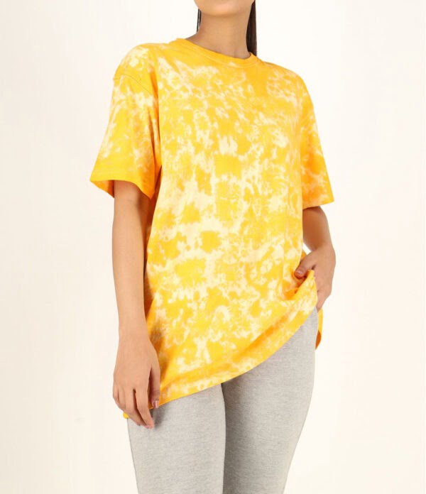 Flower Tie Dye Cotton Oversized Top for Women | TFC-WT-002