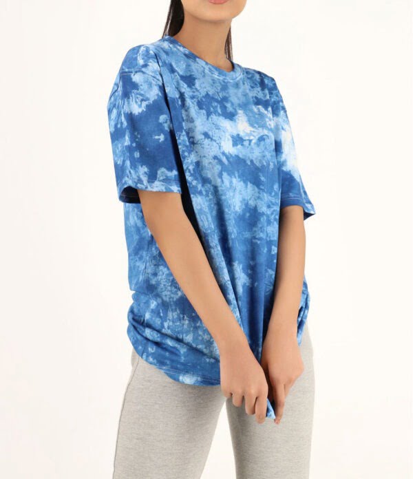 Flower Tie Dye Cotton Oversized Top for Women | TFC-WT-002