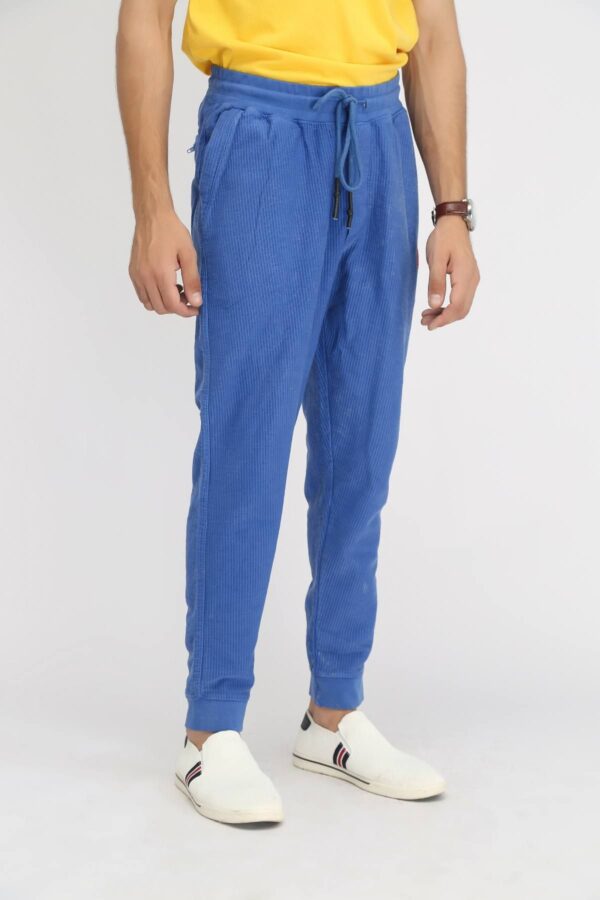 Blue 100% Cotton Knitted Trouser For Men | TFC-TM-003