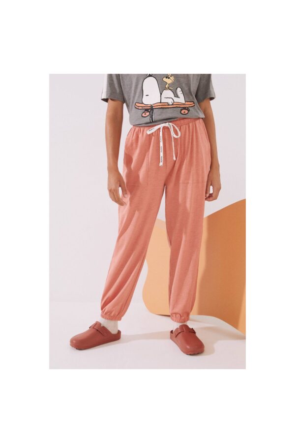 Fun and Feminine Cotton Jogger Pants with Snoopy Design For Women | TFC-TW-005